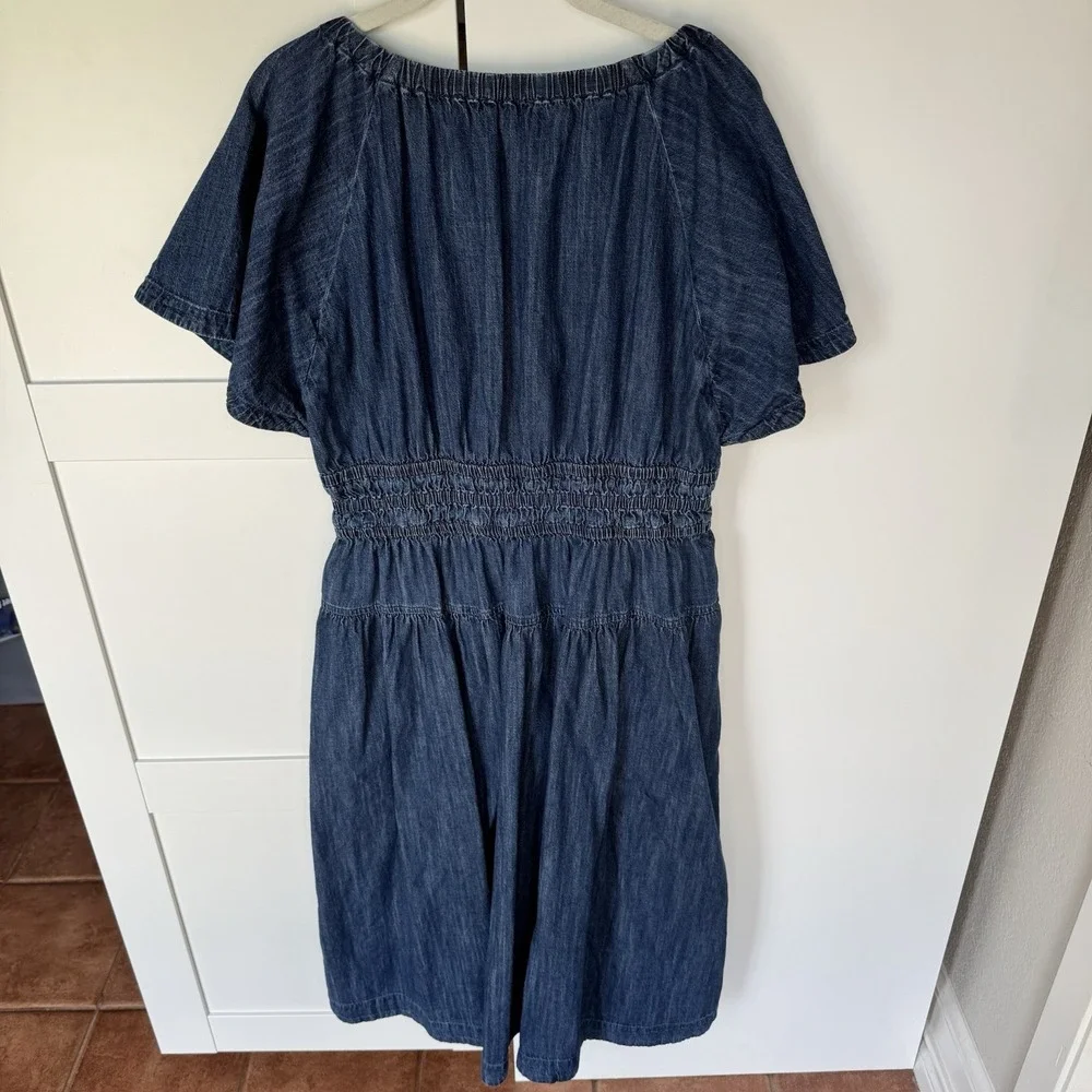 Blue Midi Denim Dress - Picture 6 of 10